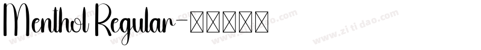 Menthol Regular字体转换
